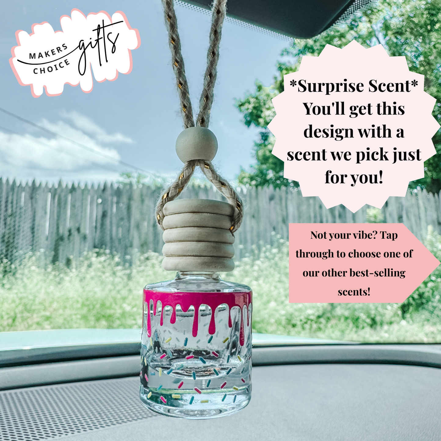 Cupcake Wrap Hanging Car Freshener