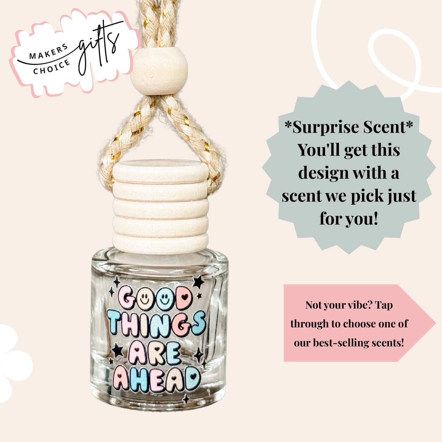 Good Things Are Ahead Hanging Car Freshener