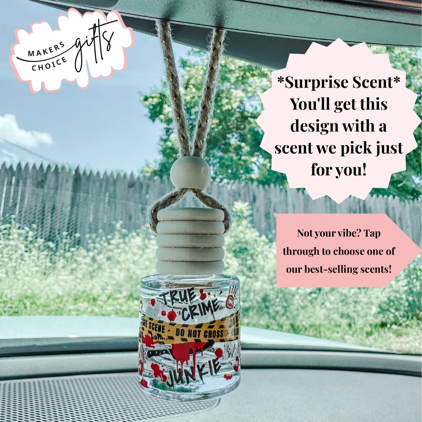 True Crime Hanging Car Freshener