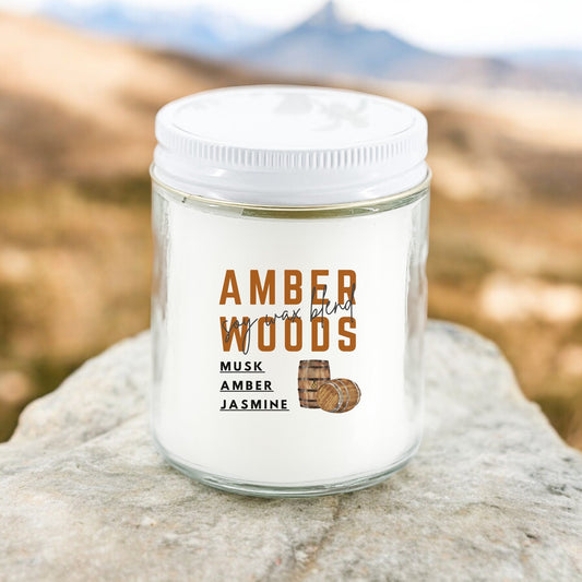 Amber Woods 9 oz Candle