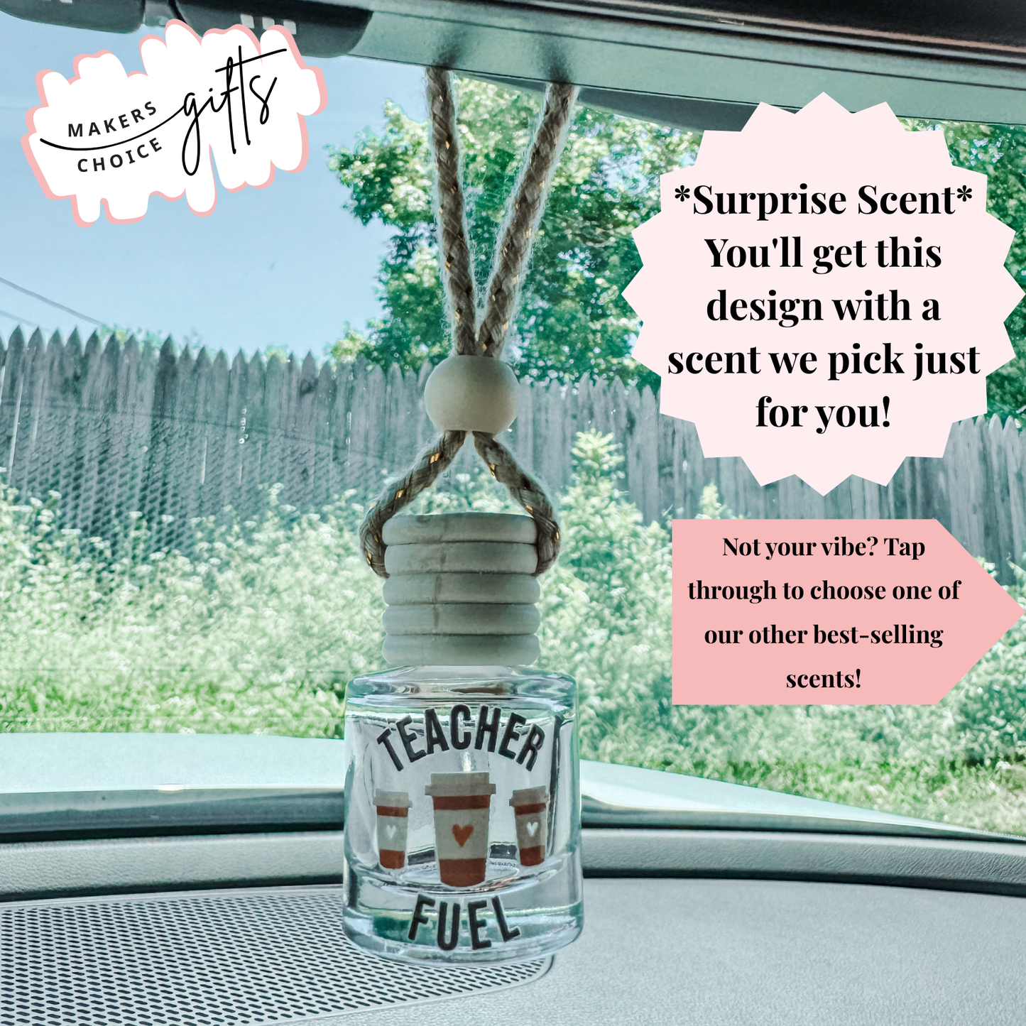 Teacher Fuel Hanging Car Freshener