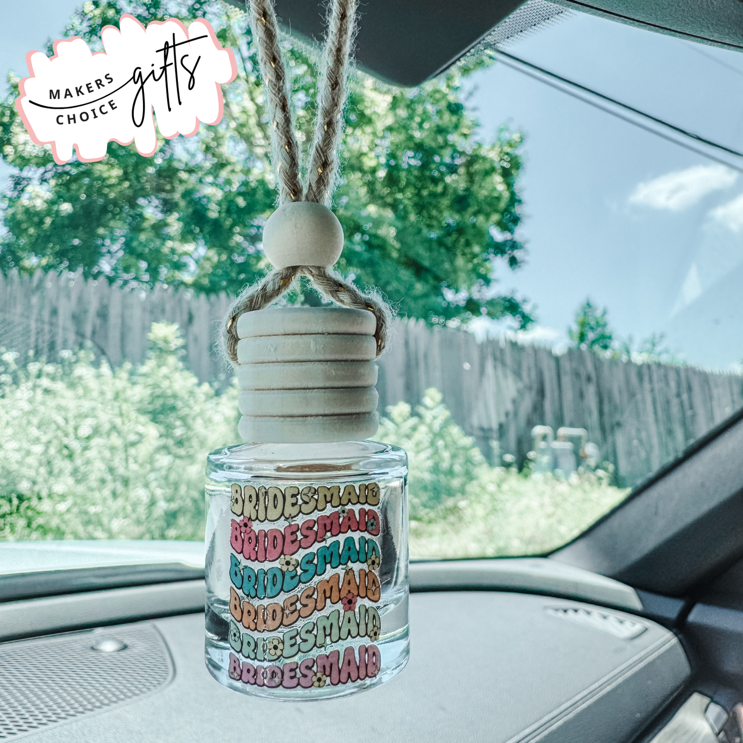 Bridesmaid Wave Hanging Car Freshener