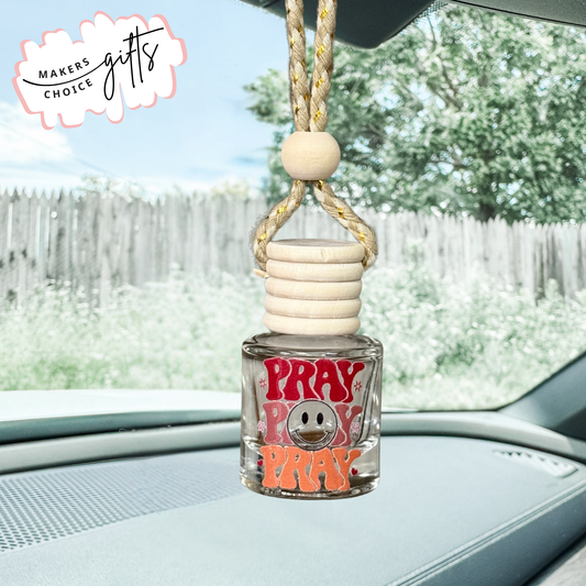 Pray Pray Pray Hanging Car Freshener