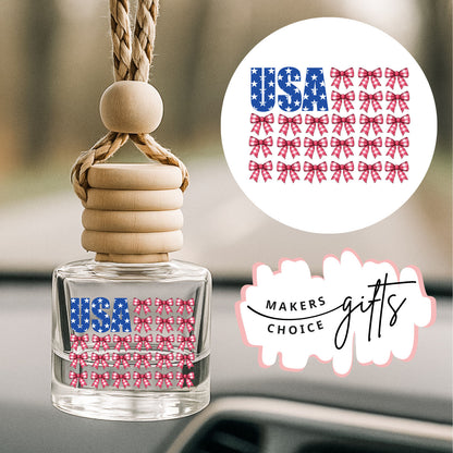 USA Bows Hanging Car Freshener