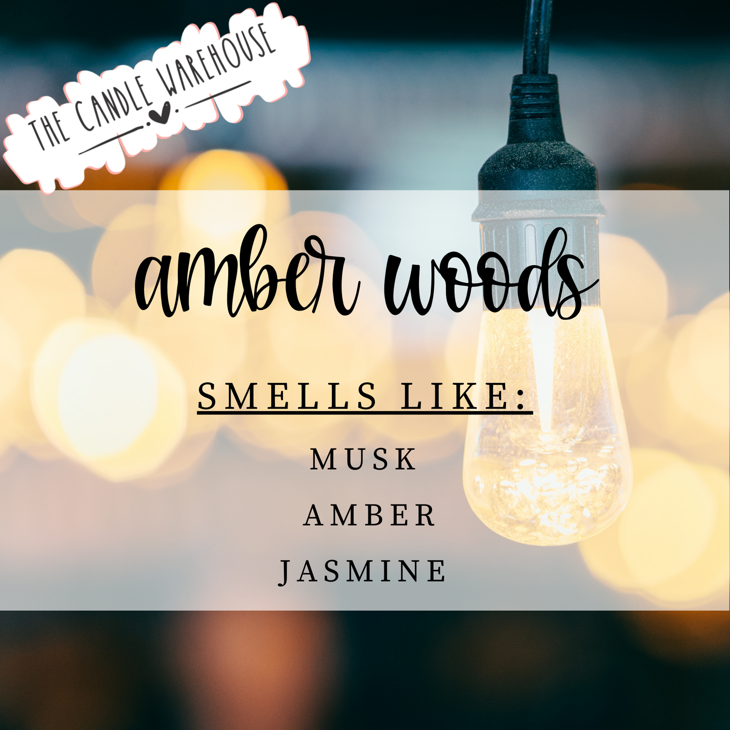 Amber Woods 3-Wick Candle