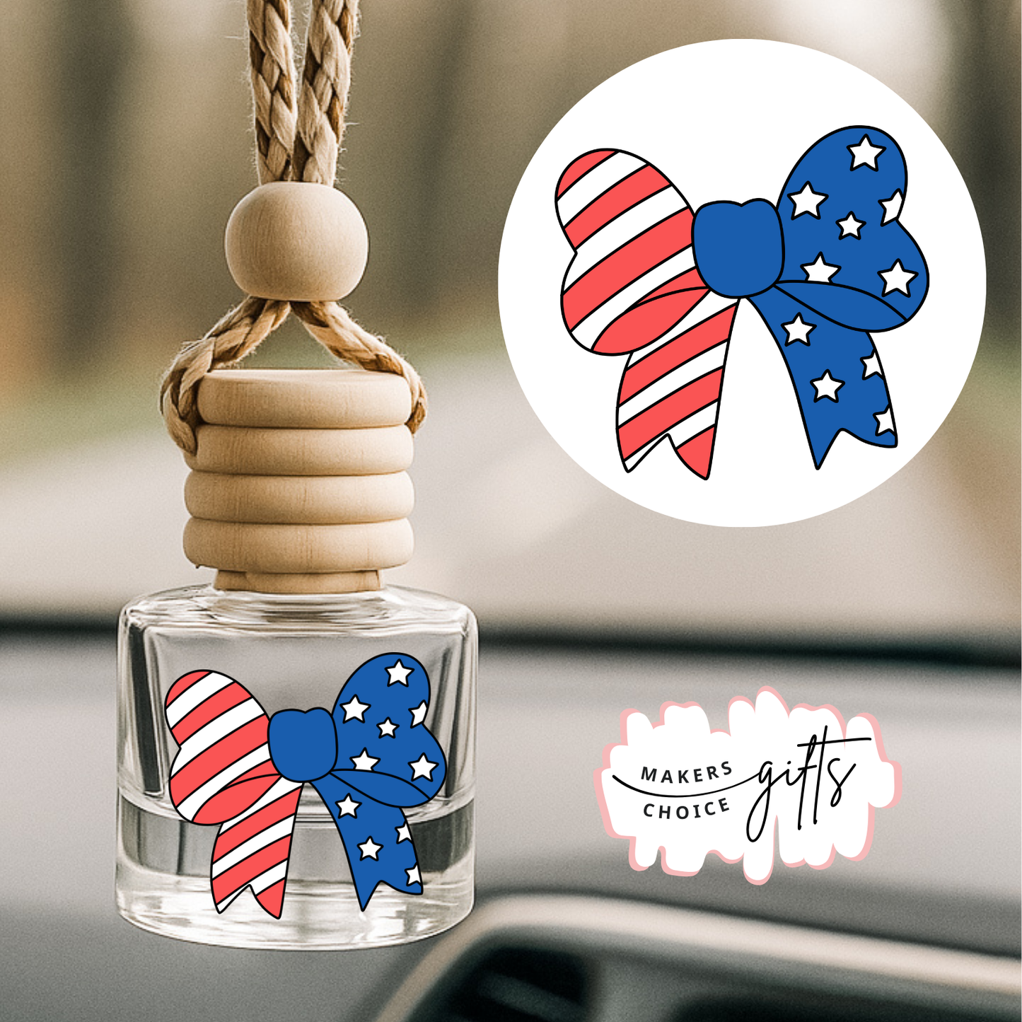 American Bow Hanging Car Freshener