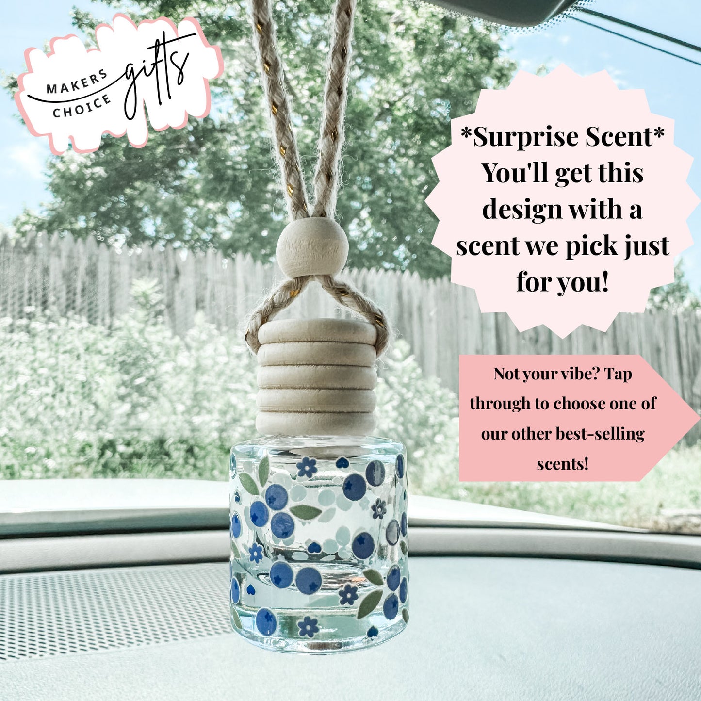 Blueberry Wrap Hanging Car Freshener