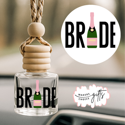 Bride Champagne Hanging Car Freshener