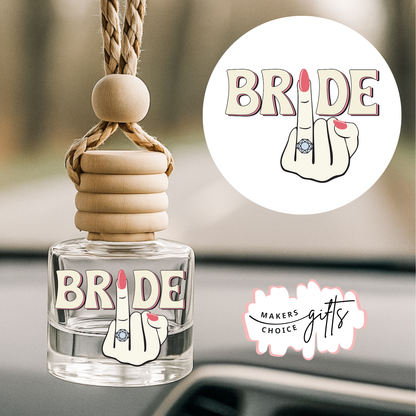 Bride Ring Finger (Cream) Hanging Car Freshener