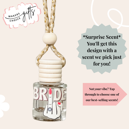 Bride Ring Finger (Cream) Hanging Car Freshener
