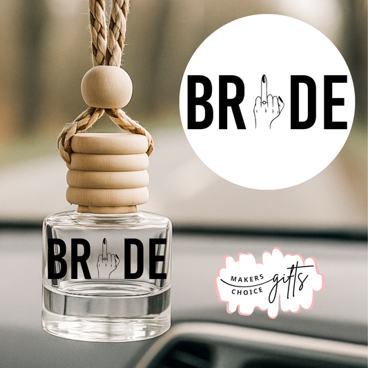 Bride Ring Finger (Black)Hanging Car Freshener
