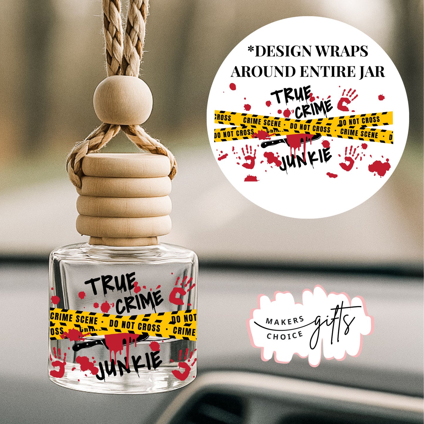 True Crime Hanging Car Freshener