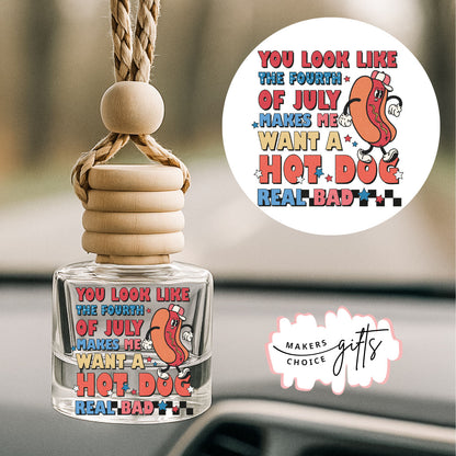 Makes Me Want A Hotdog Real Bad Hanging Car Freshener