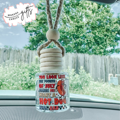 Makes Me Want A Hotdog Real Bad Hanging Car Freshener
