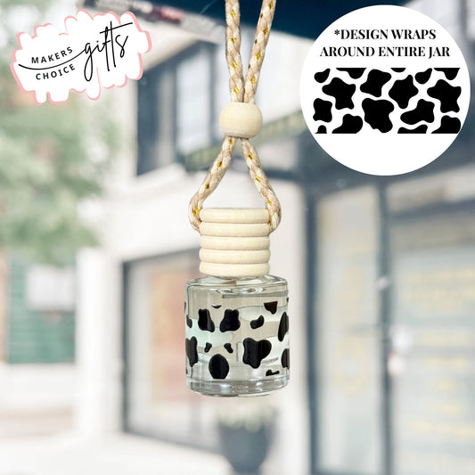 Cow Print Wrap Hanging Car Freshener