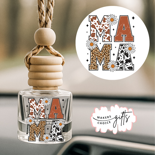 Mama Animal Print Hanging Car Freshener