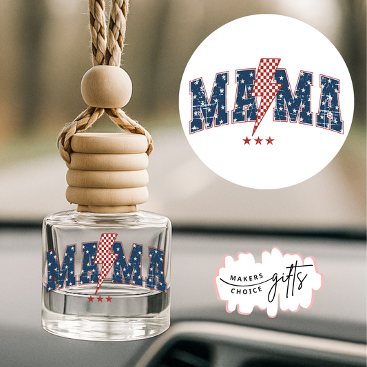 Mama Lightening Bolt Hanging Car Freshener