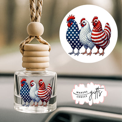 American Roosters Hanging Car Freshener