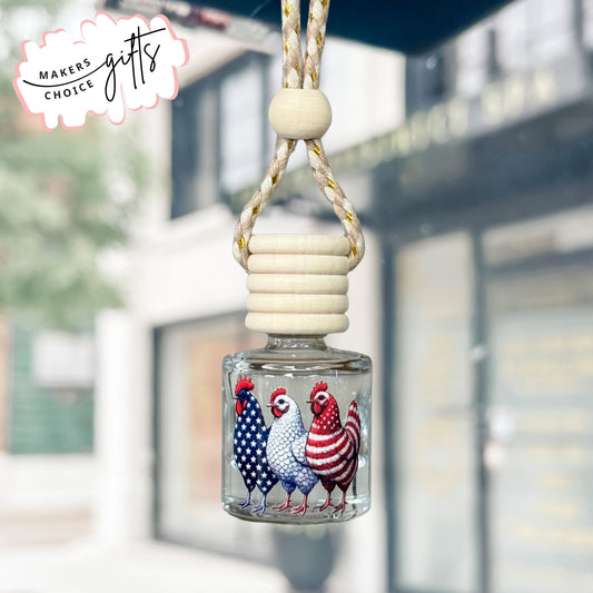 American Roosters Hanging Car Freshener