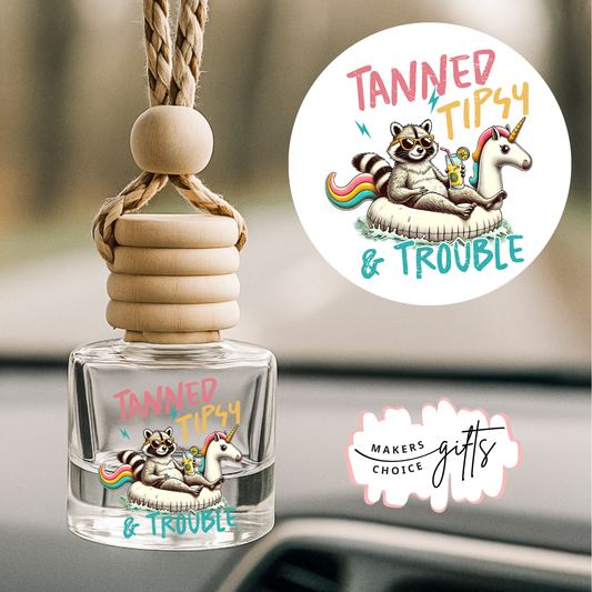 Tanned & Tipsy Hanging Car Freshener