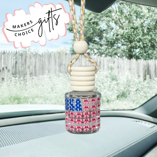 USA Bows Hanging Car Freshener