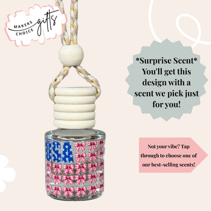 USA Bows Hanging Car Freshener